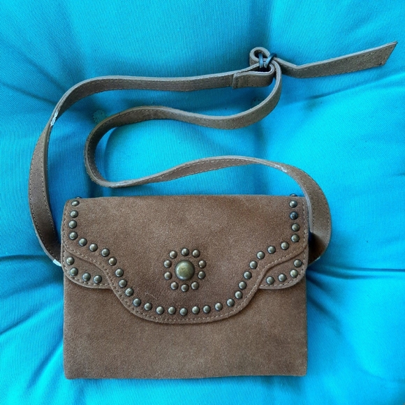Free People Handbags - free people talia suede fanny pack/belt bag
